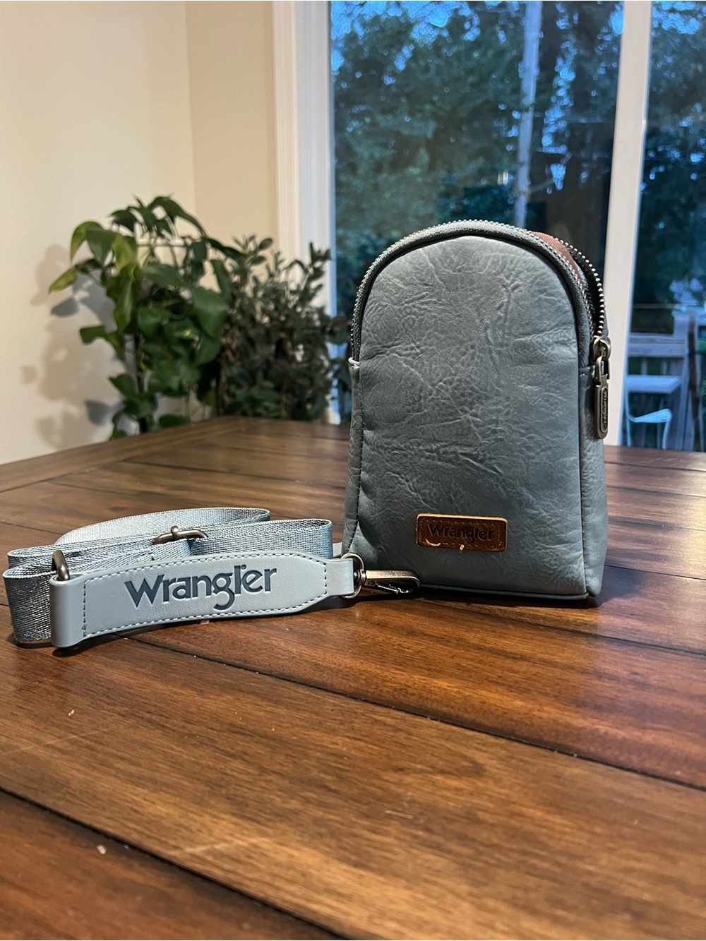 Wrangler Small Crossbody Belt Bag in Light Blue